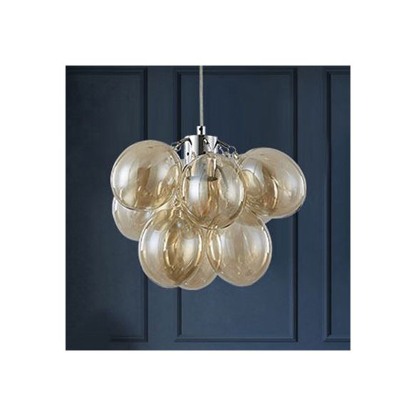 Negozio di stoffa a sospensione in vetro leggero una luce creativa moderna leggera