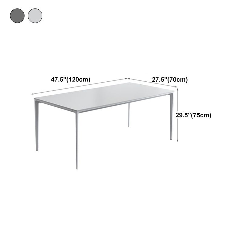 Stone Top Dining Table Rectangle Contemporary Dining Table with 4 Legs