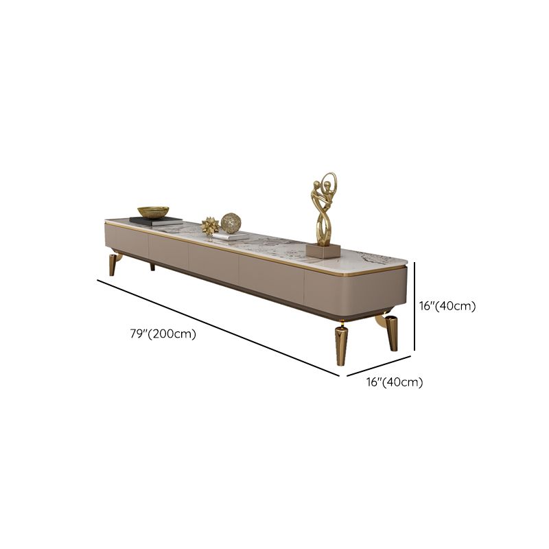 Stone TV Media Stand Contemporary Stand Console with Drawers