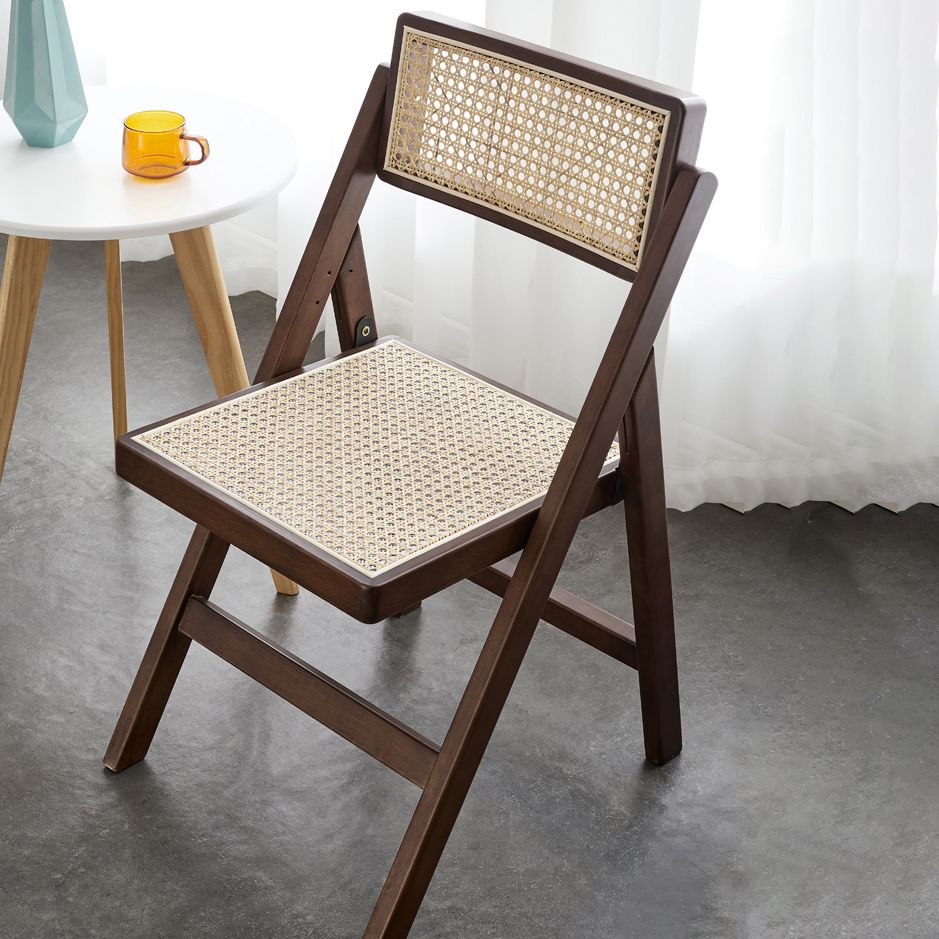Chaise de salle à manger en bois massif de style moderne, chaise de cuisine simple à dossier ouvert