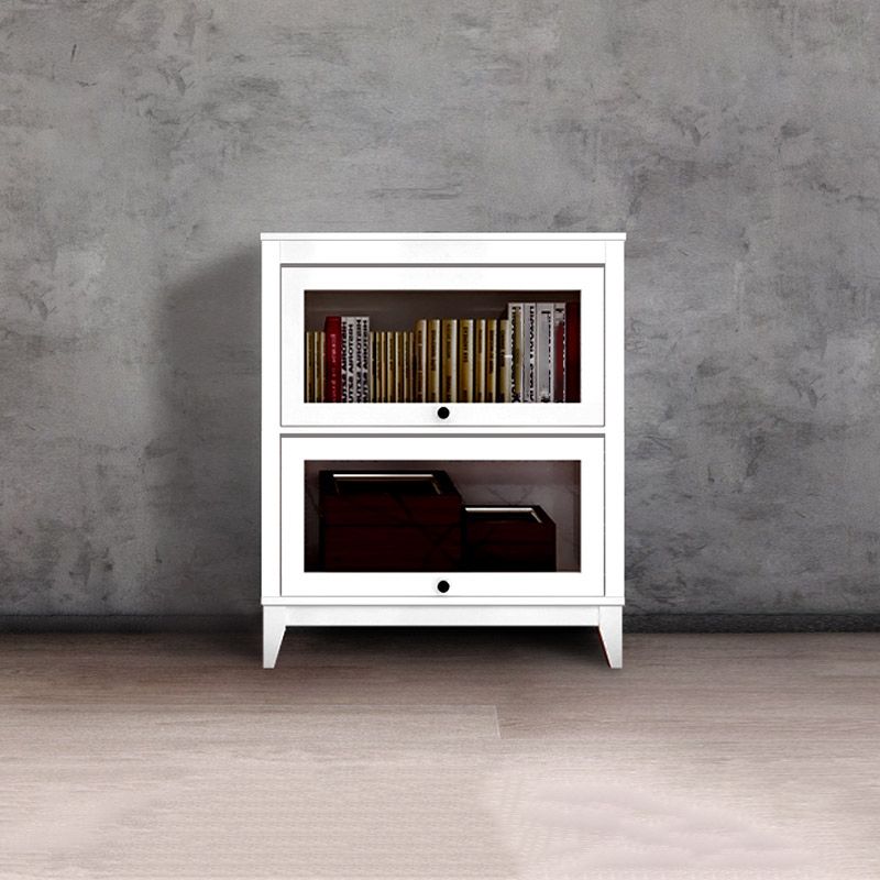 Bookcase Wood Barrister Bookcase Contemporary Vertical Book Shelf with Doors