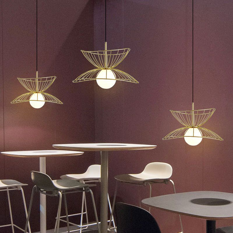 Drahtkäfig Esszimmer Anhänger Leuchte Leuchten Loft Style Metal 1-Light Drop Lampe