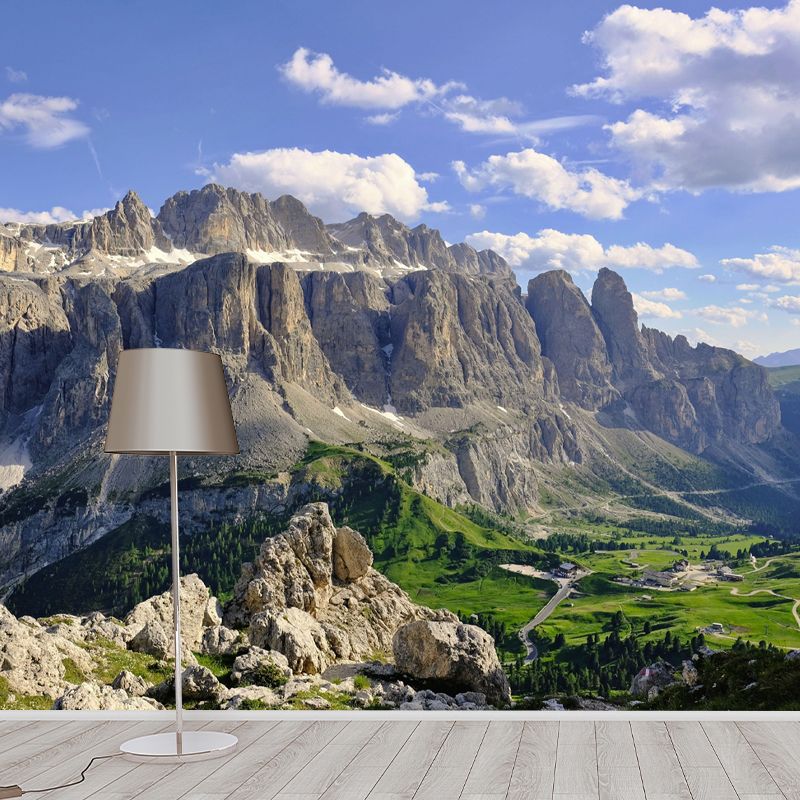 Tall Mountain Environment Friendly Mural Wall Covering for Living Room