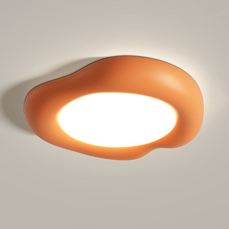 1 - Light Iron LED Flush Mount Minimalist Nordic Ceiling Flush in 4 Colors