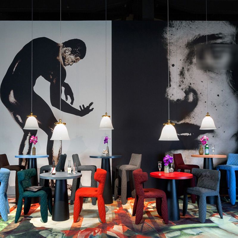 Glass Bell Hanging Light Modern Style Pendent Lighting Fixture for Sitting Room