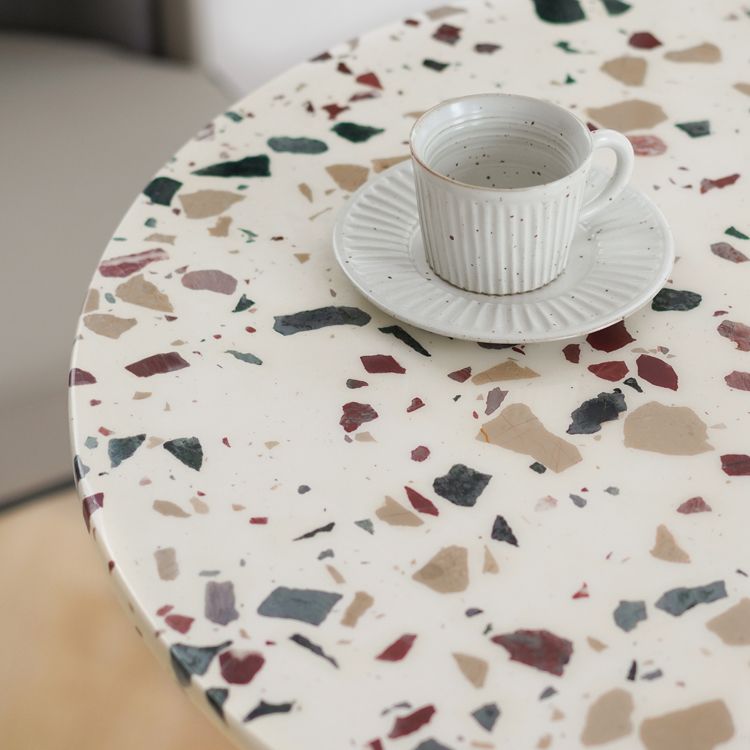 Metal Contemporary Dining Table Concrete Top Table for Dining Room