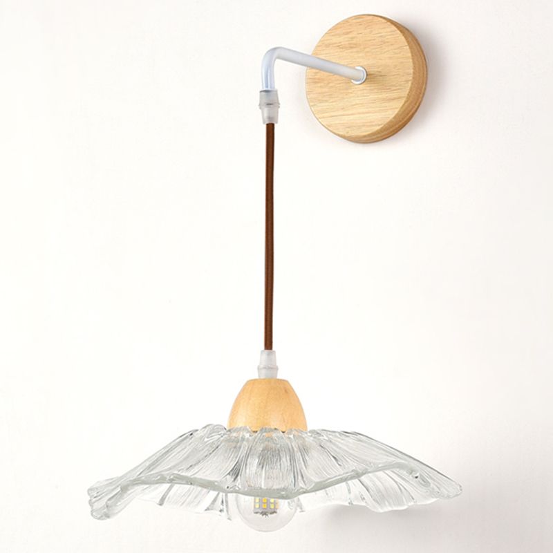 Contemporary Wall Light Fixture Glass Shade Wall Light Sconce for Bedroom