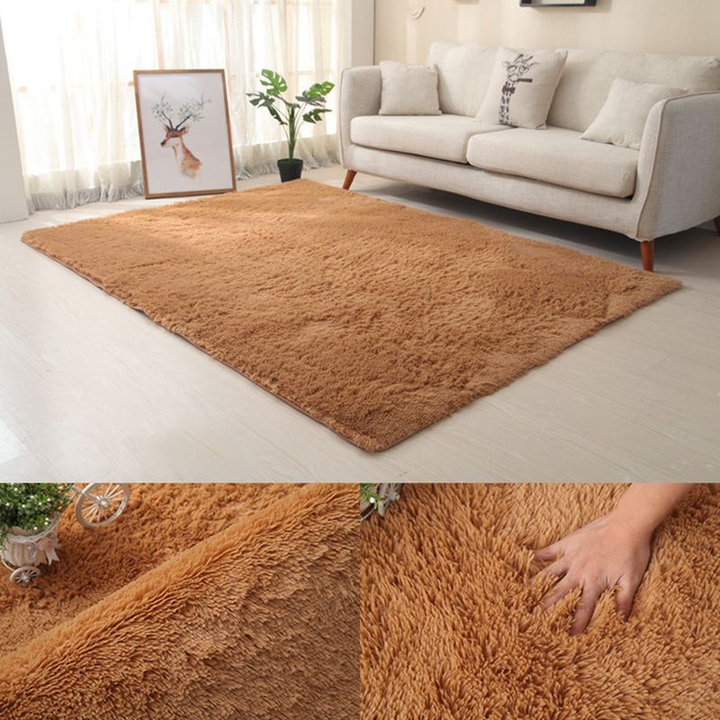 Tapis de chambre intérieure violet tapis de couleur pure décontractée en polyester