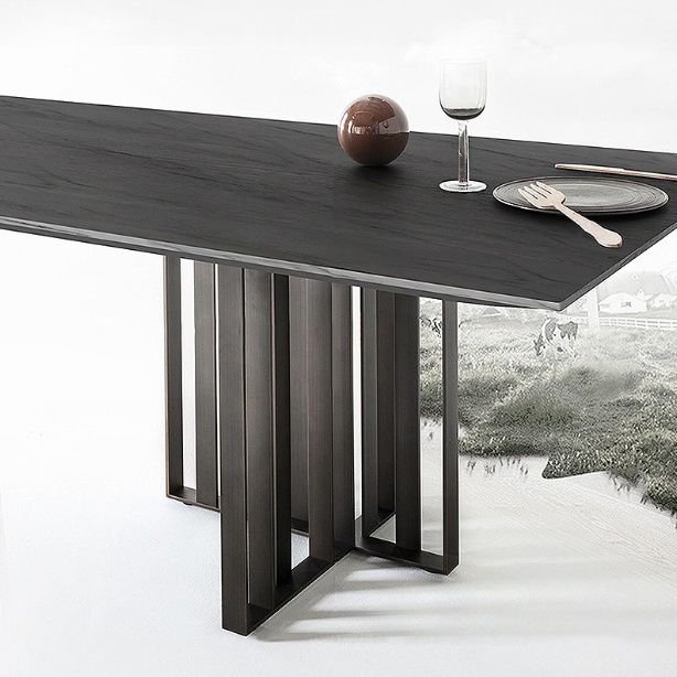 Metall Industrial Rechteck Esstisch Massiv Holz Tisch für Esszimmer