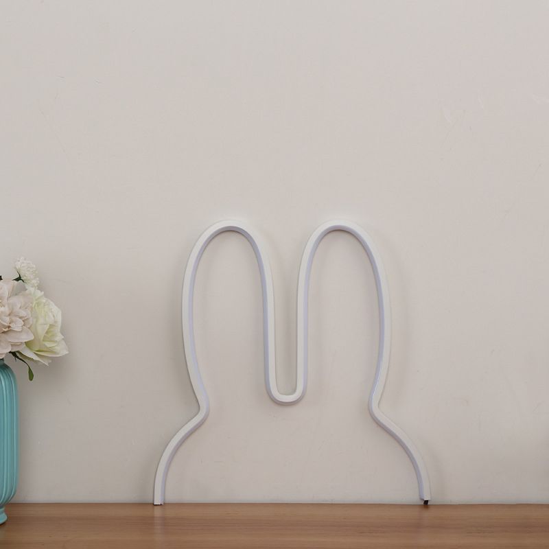 Rabbit Shaped Wall Night Light Cartoon USB Charging LED Wall Sconce