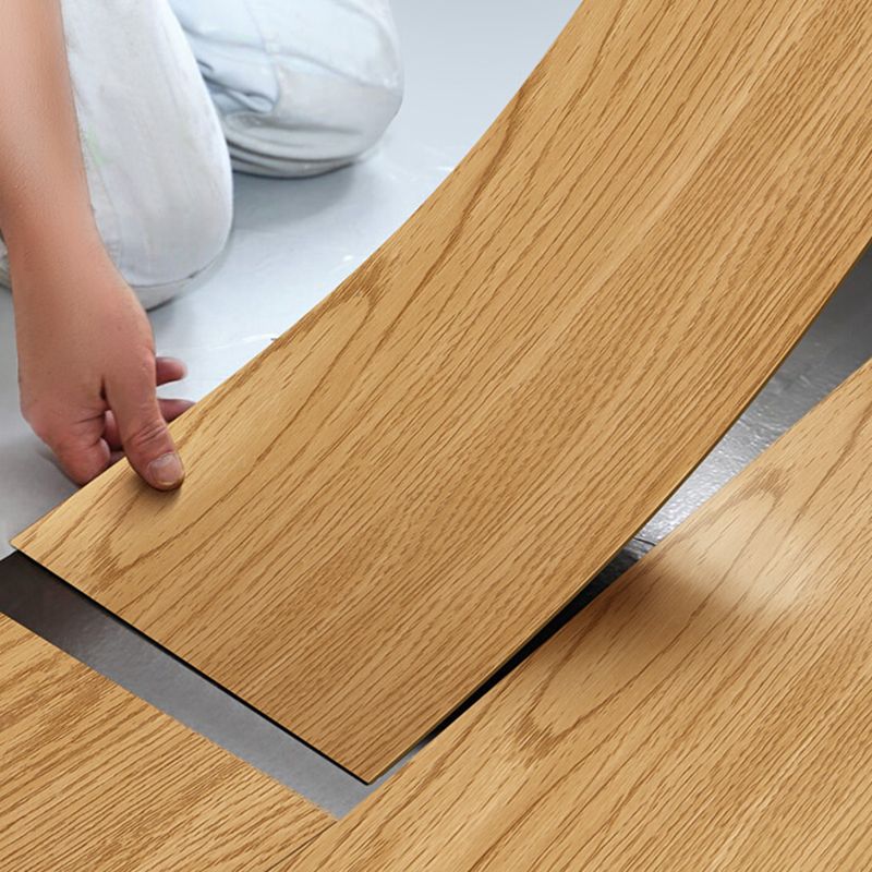 Peel and Stick PVC Flooring Smooth Wood Look Effect Non-slip Vinyl Flooring