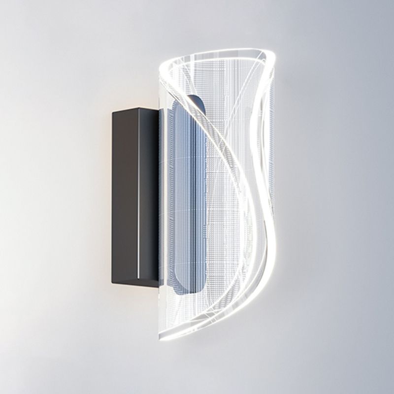 Metal Geometric Wall Light Contemporary LED Wall Sconce for Living Room
