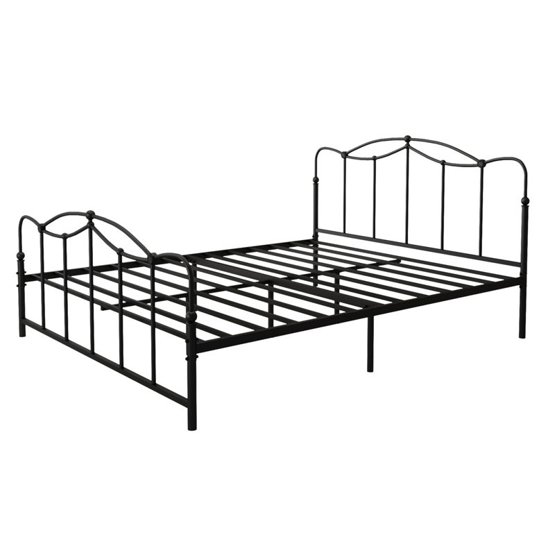 Metal Open Frame Platform Bed Minimalist Iron Bed Frame - 45.3" H