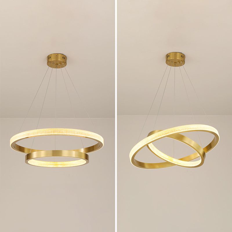 Simplicity Multi-Layer Suspended Lighting Fixture Acrylic Hanging Ceiling Fixture for Restaurant
