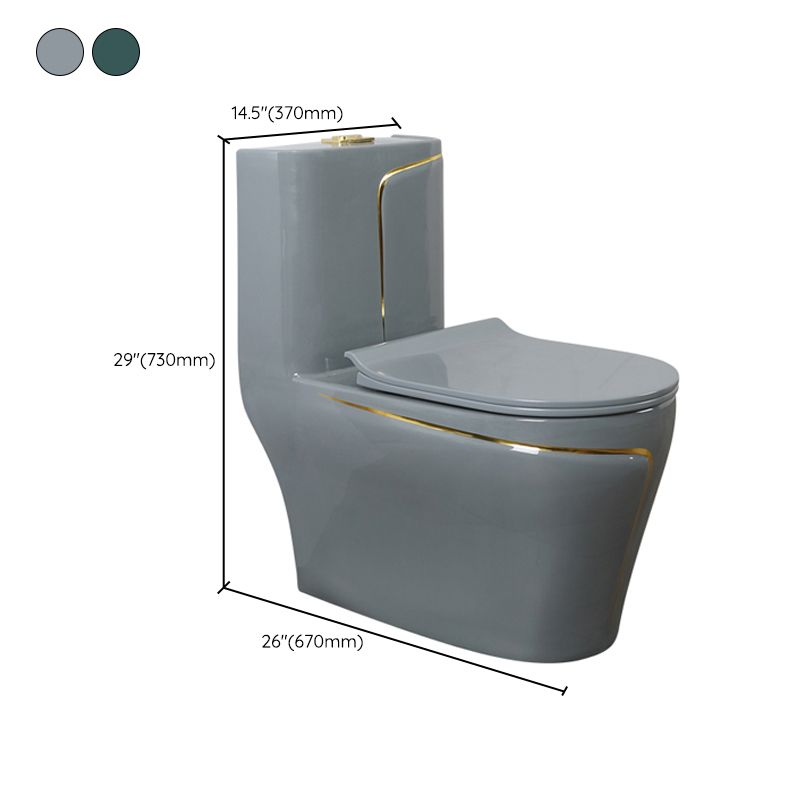 Traditional Floor Mounted Urine Toilet Siphon Jet Toilet Bowl with Toilet Seat