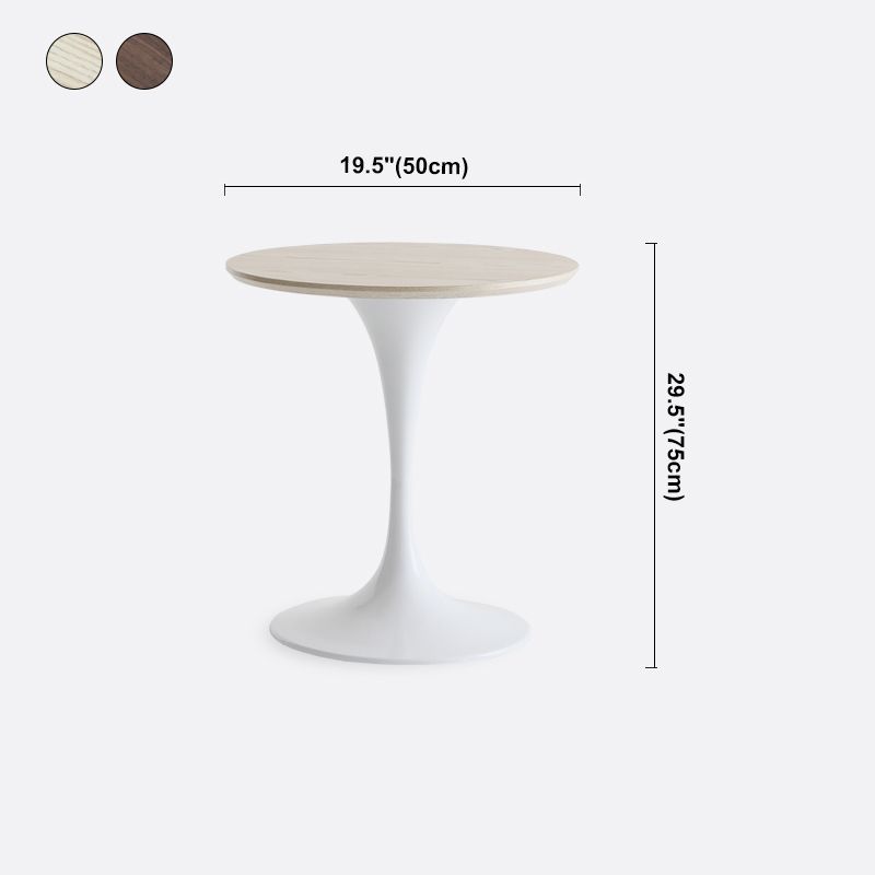 Mesa minimalista de mesa estándar redonda MDF Mesa de comedor de cocina con base de tulipán