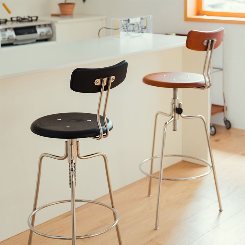 Modern Rotatable Bar Stool Low Back Counter Bar Stool for Home