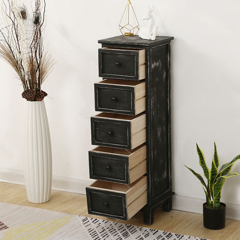 Coastal Dresser Solid Wood Storage Chest with 4/5/6 Drawers , 11.7-inch Width