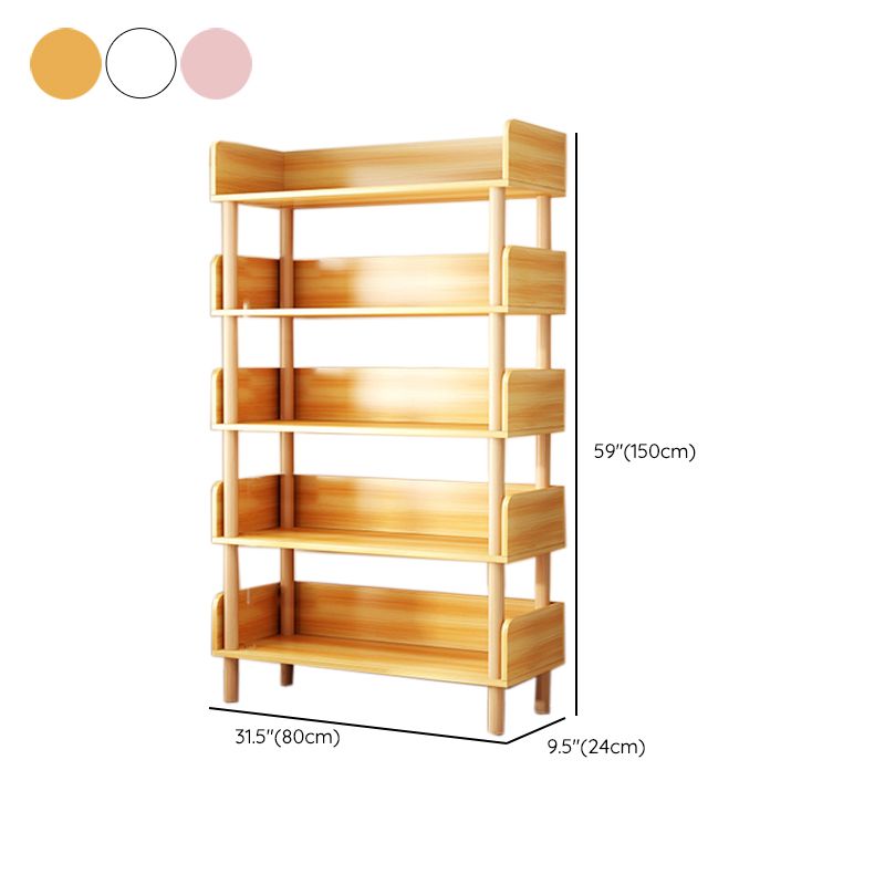 Contemporary Standard Bookshelf Engineered Wood Bookcase with Shelves