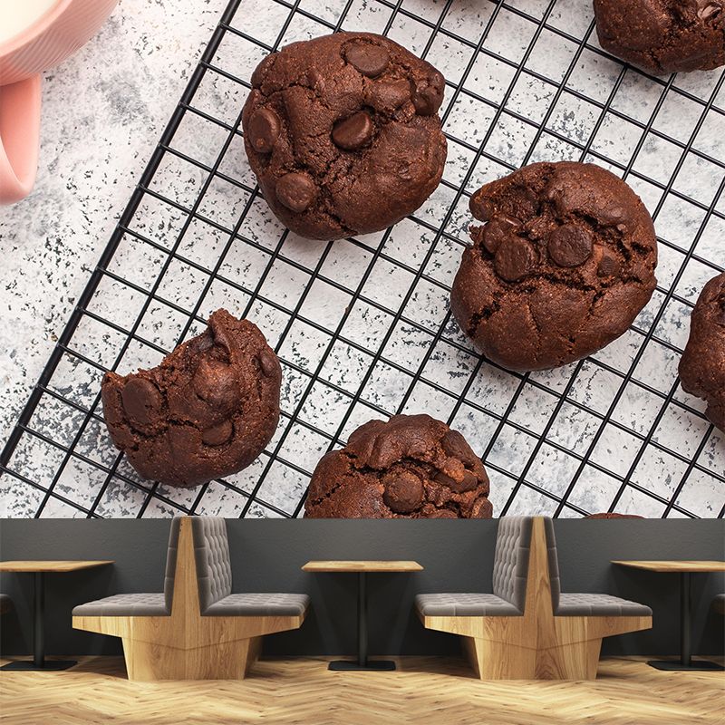Customized Sweet Cookies Mural Wallpaper Commercial Use Decorative Restaurant