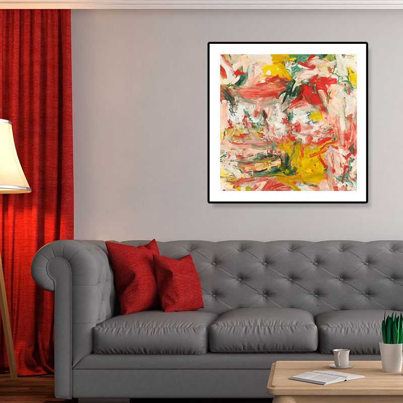 Peinture à l'huile abstraite, toile enveloppée, Art moderne, décoration murale texturée de couleur douce pour chambre