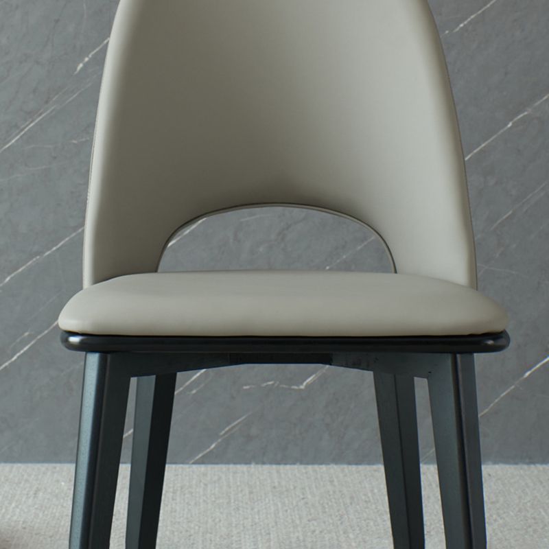 Industrial Home Indoor Chair Solid Wood Legs Dining Armless Chair