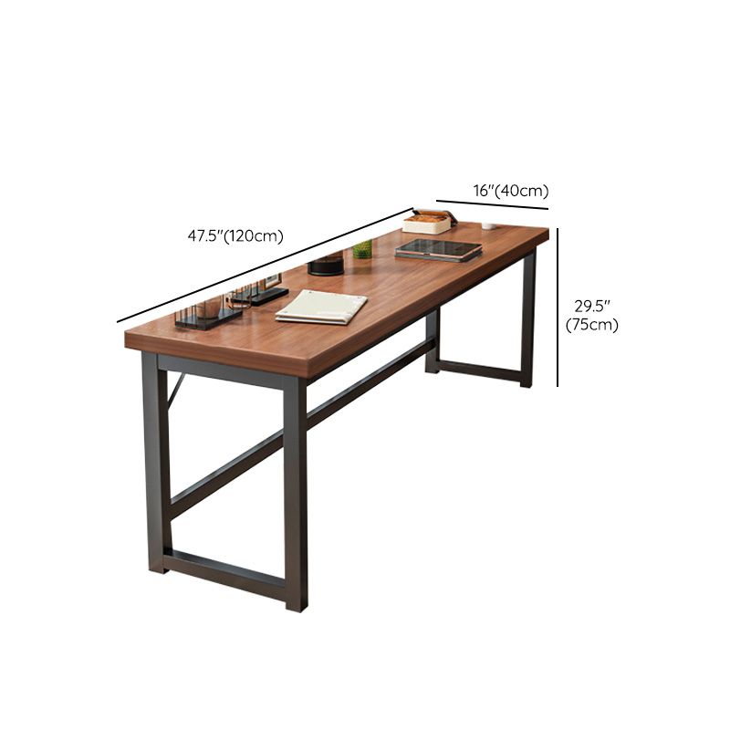 Industrial Style Bistro Bar Table Wooden Rectangle Metal Base Bar Table