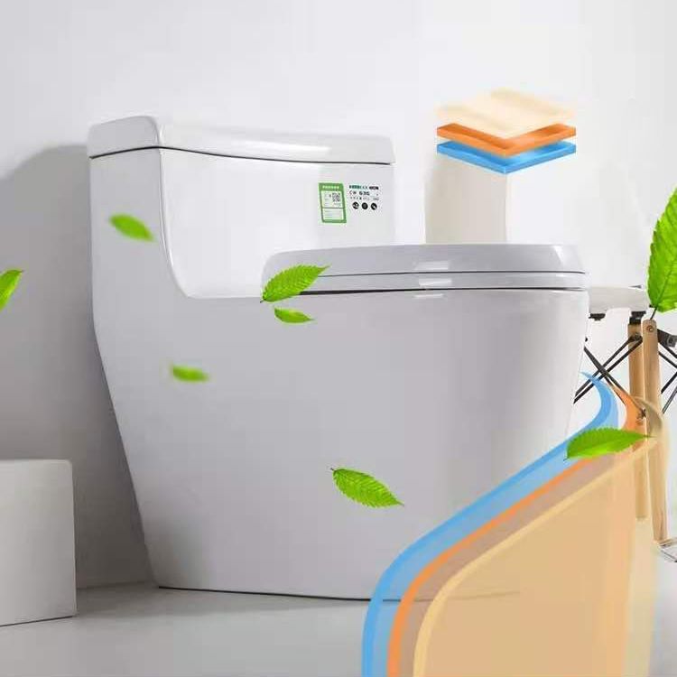 Modern Ceramic Siphon Jet Toilet Bowl Floor Mount Flush Toilet with Toilet Seat