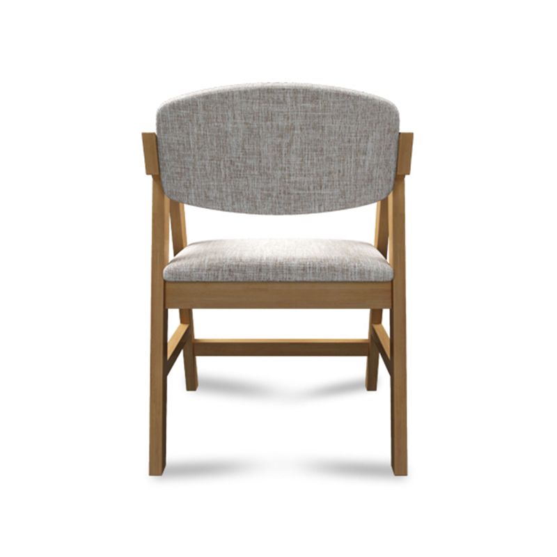 Fauteuil de salle à manger à dossier ouvert, fauteuil de salle à manger simple rembourré avec pieds en bois