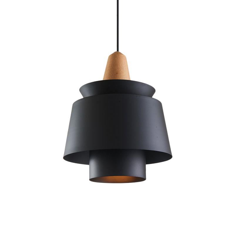 1 cabezal de comedor de comedor Luz con tono de metal cónico