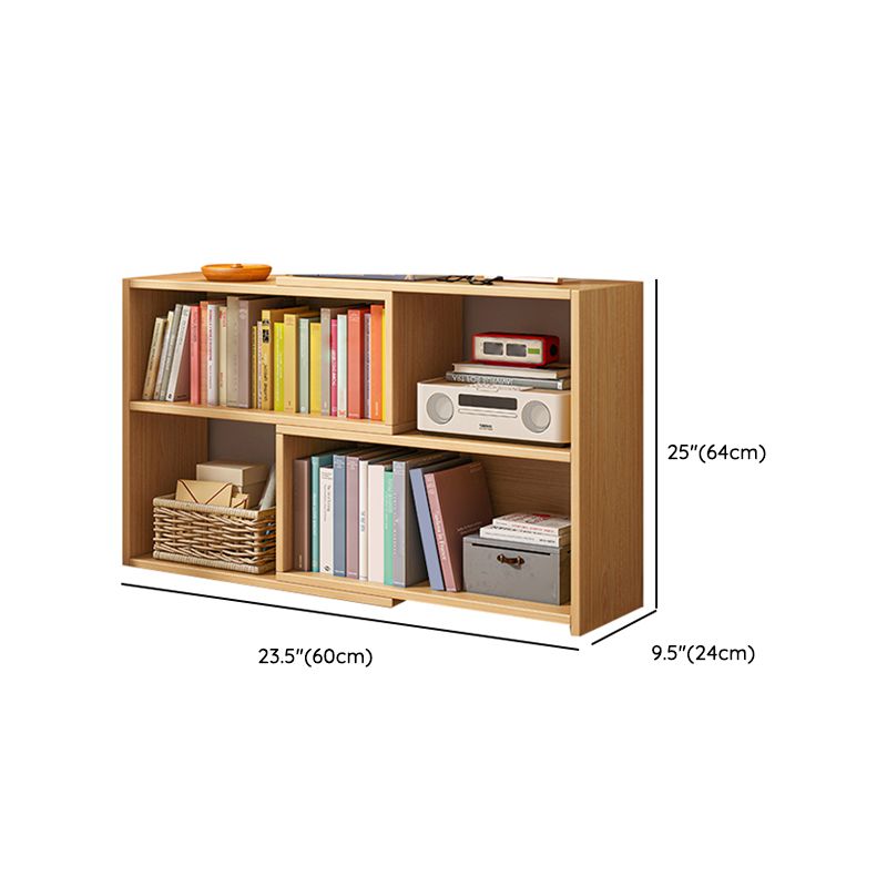 Contemporary Solid Wood Cubby Storage Bookcase Open Back Bookcase