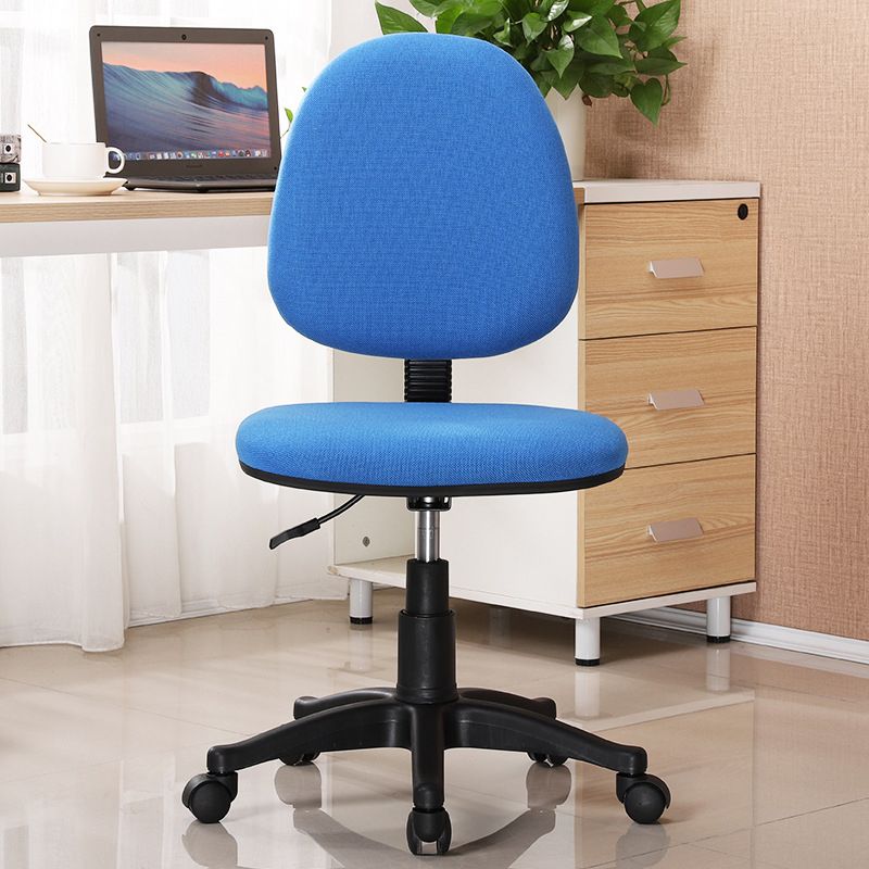 Black Nylon Modern Desk Chair Mid-Back with Upholstered Conference Chair