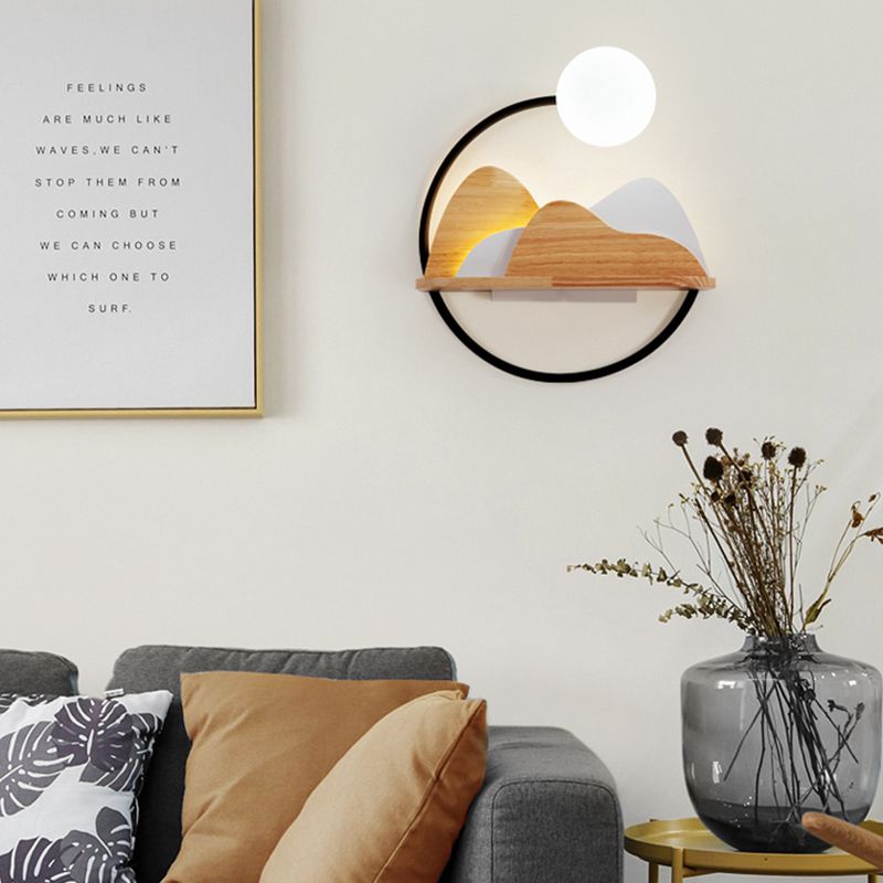 Schwarze Kugelleuchten Leuchten moderner Metall 2 Leuchten Wandmontagelampe