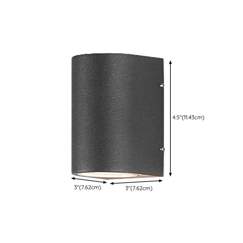 Cylinder 1 - Light Wall Lighting Fixture Aluminum Wall Sconce in Black