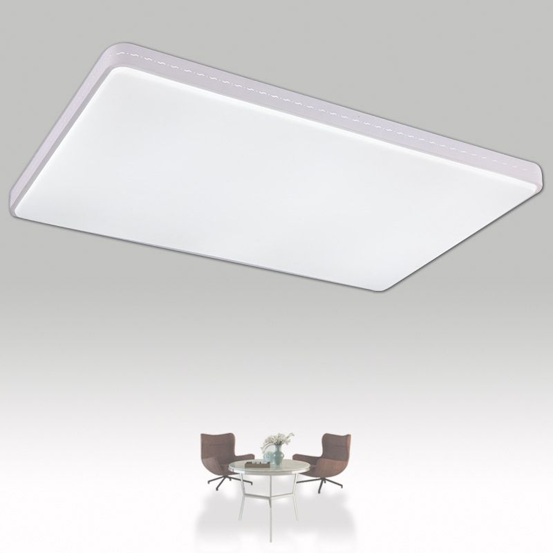 Plafonnier LED blanc moderne et simple, abat-jour en acrylique Ultra-fin de 1.6 pouces, luminaire de salon