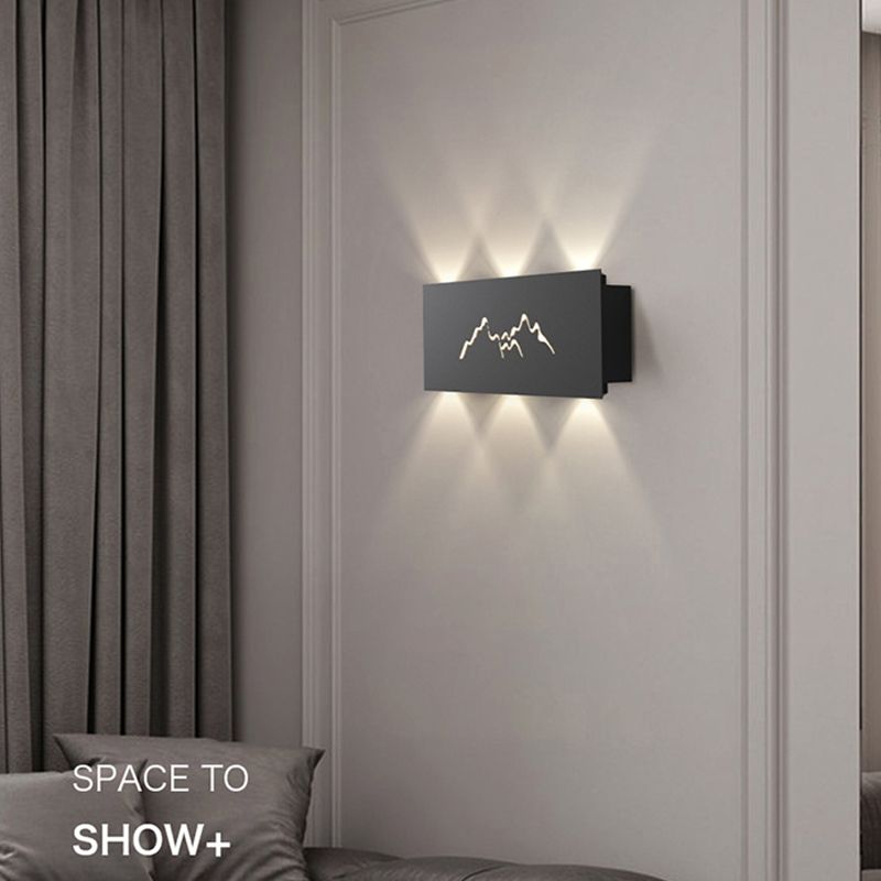 Metal Geometric Wall Light Nordic Black LED Wall Sconce for Living Room