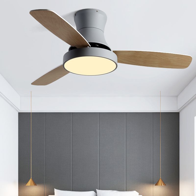 Geometry Ceiling Fan Light Kids Style Metal 1-Light Ceiling Fan Lamp for Living Room
