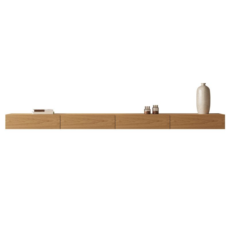 Wall-mounted TV Media Console Wooden TV Stand Console with Drawers
