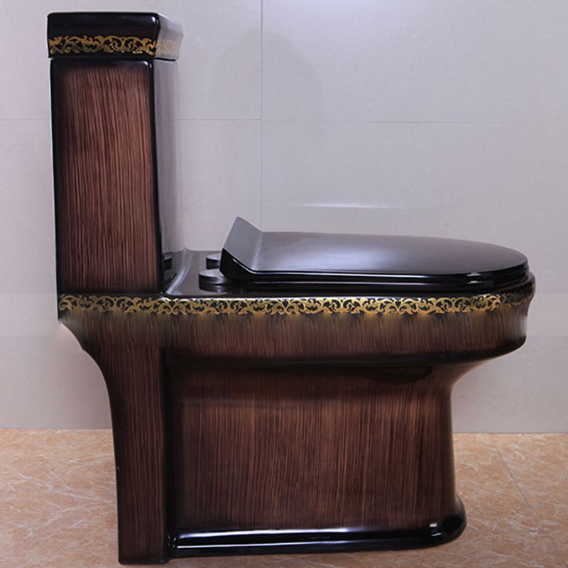 Contemporary Siphon Jet Toilet Bowl One Piece Urine Toilet with Seat