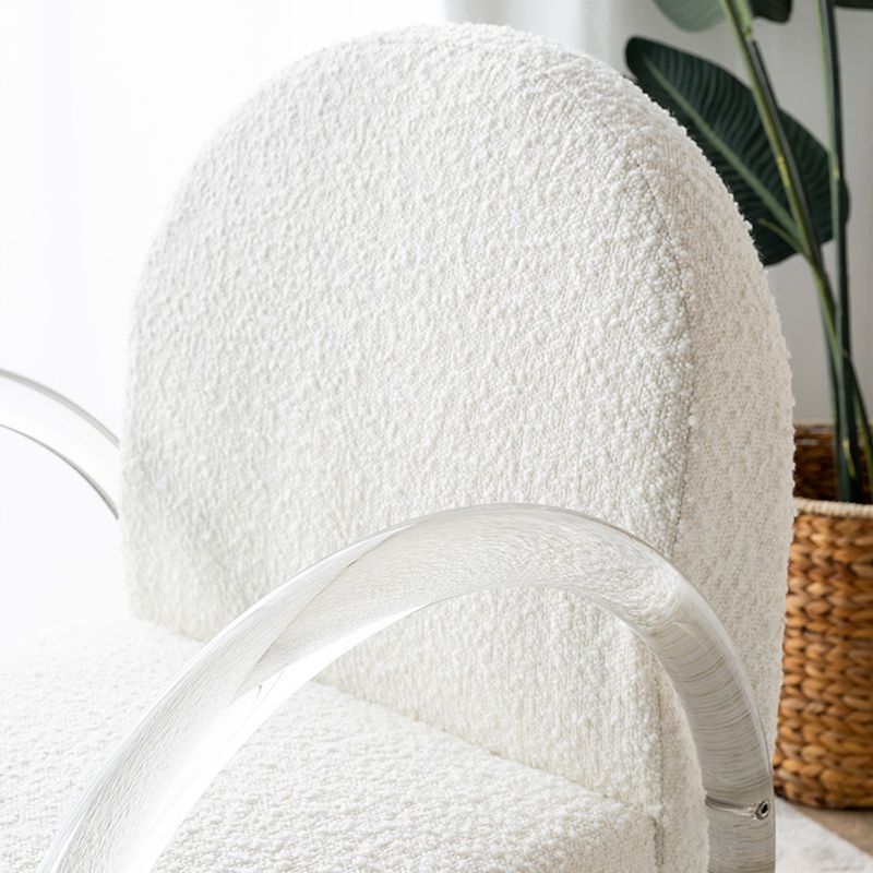 Tight Back Round Arms and Armless Basic Four Leg Accent Chair Set