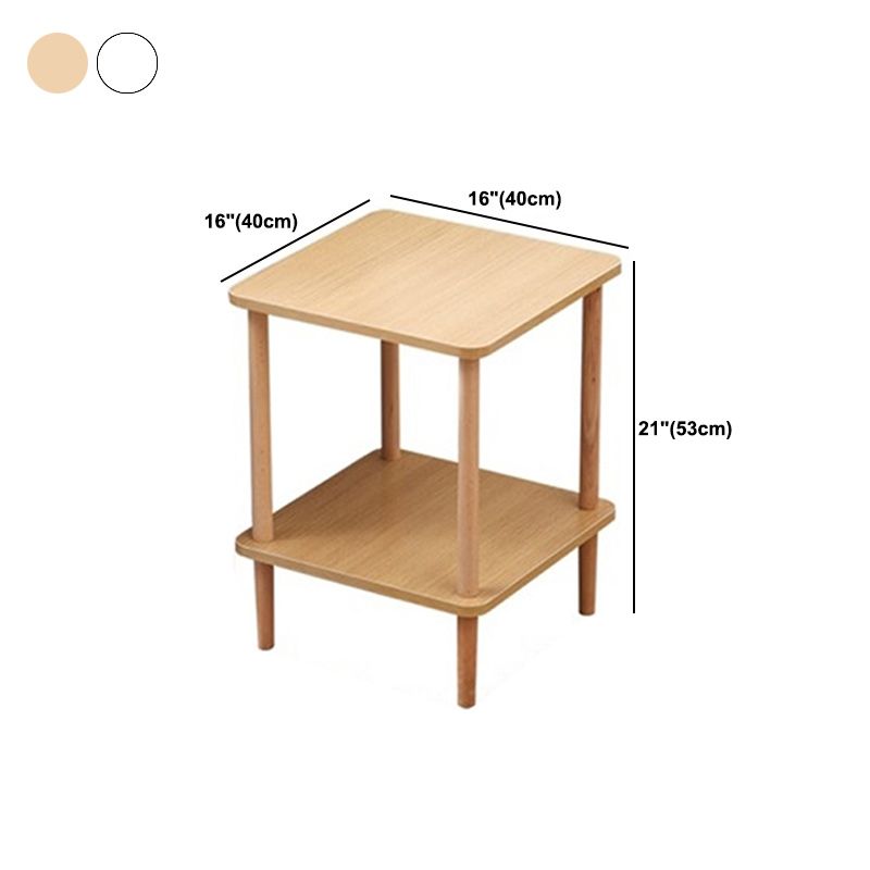 20.87" Tall Contemporary Style Side End Table Wooden 4 Legs Sofa Side Accent Table