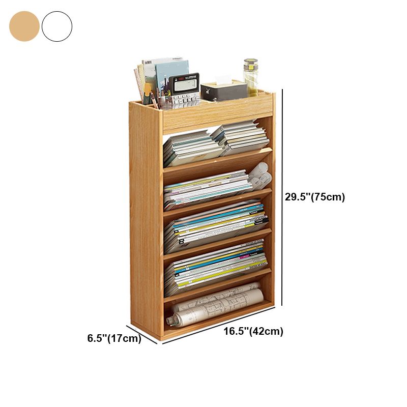 Contemporary Style Bookcase Wooden Book Shelf for Home Office