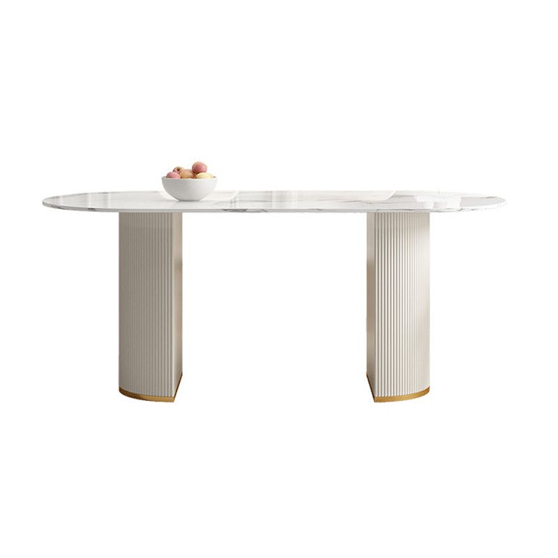 Designer Style Oval Dining Table Set 1/4/5/7 Pieces Sintered Stone Dining Set