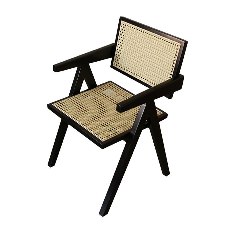 Modern Style Kitchen Dining Room Wood Chair Set Open Back Arm Chairs Set