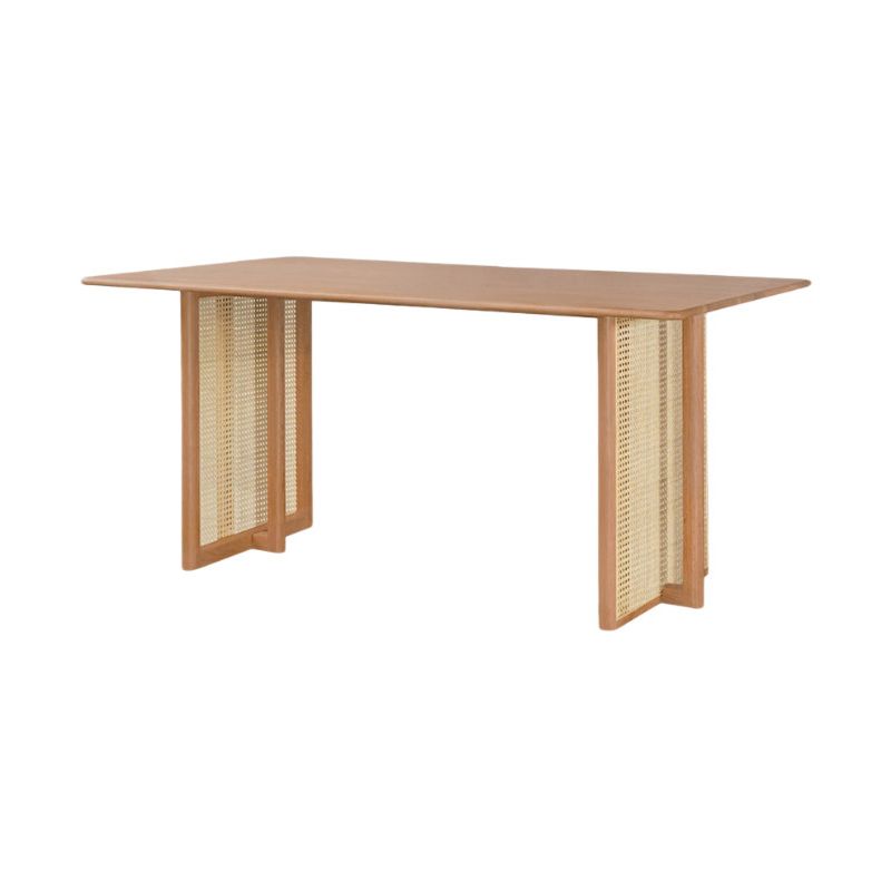 Eschenholz-Massivholz-Esstisch, Holzfarbe, Schlichtheit, fester Tisch für das Esszimmer
