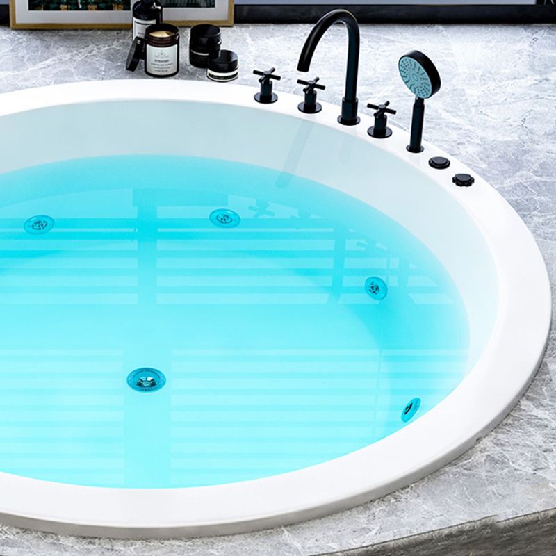 Modern Drop-in Bath Tub Round Acrylic Bathtub for Home and Hotel