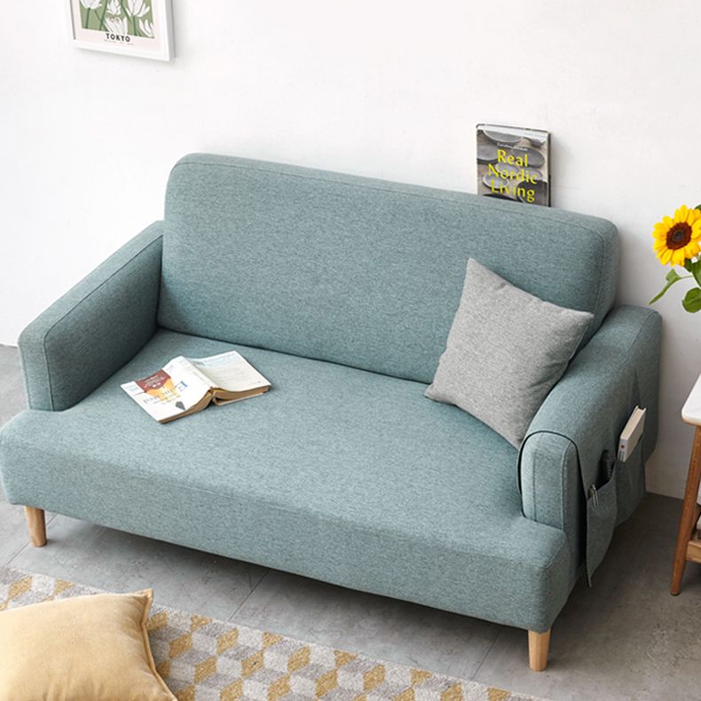 Linen Sofa for Living Room with Storage Slipcovered Sofa with 1 Pillow