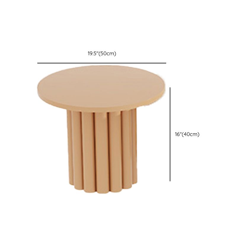 Contemporary Coffee Table Wooden Pedestal Round Coffee Cocktail Table