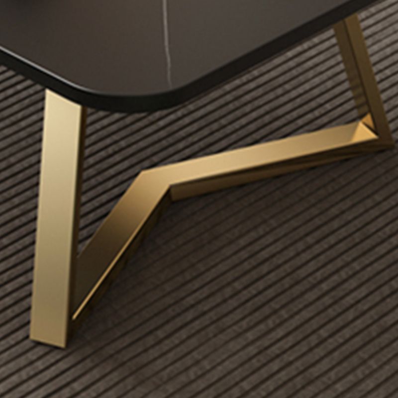 Modern Slate Coffee Cocktail Table Sled Rectangle Coffee or End Table