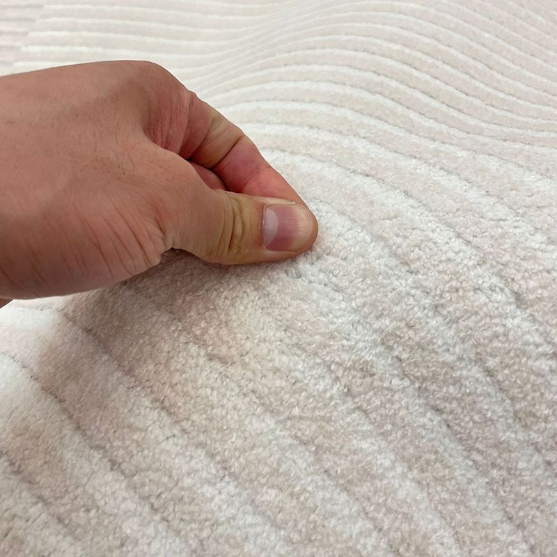 Beige Modern Rug Polyester Graphic Indoor Rug Stain Resistant Indoor Rug for Living Room